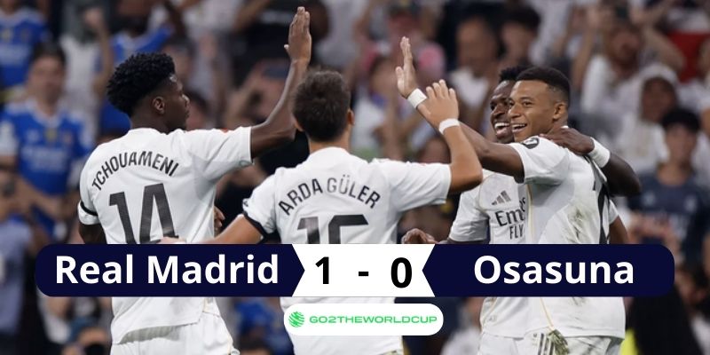 Kết quả trận đấu Real Madrid vs Osasuna