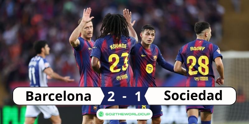 Kết quả trận đấu Barca vs Real Sociedad